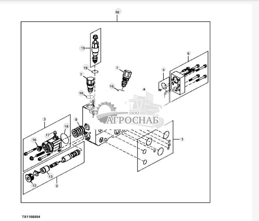 Секция клапана (лебедка) 